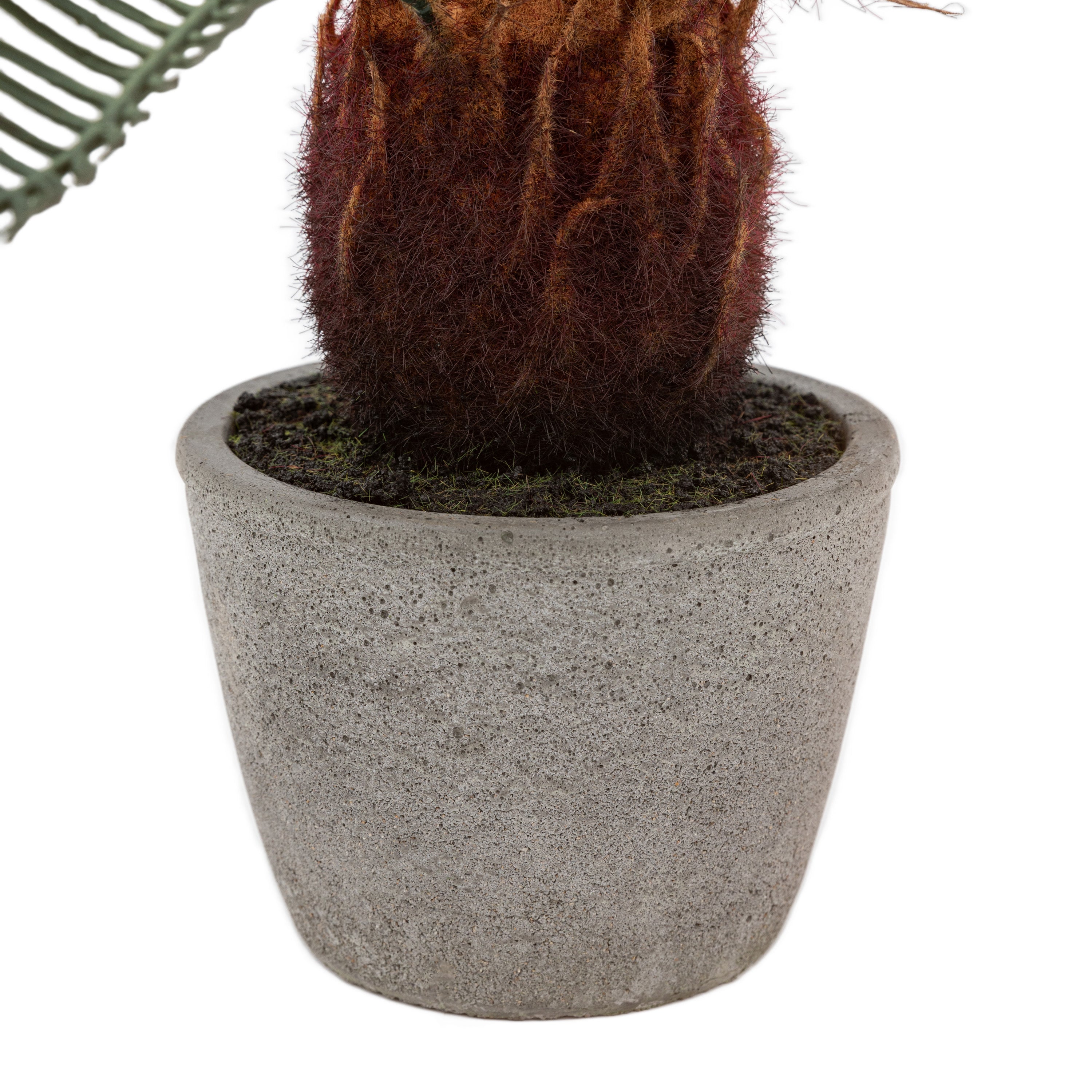 Artificial Wide Palm in Concrete Pot